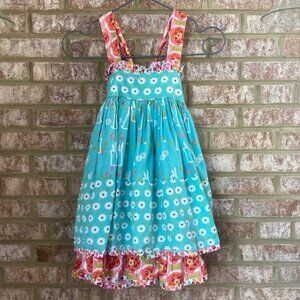 Jelly The Pug | Blue and Pink "Bunny Hop" Sassy Dress | Size 4T